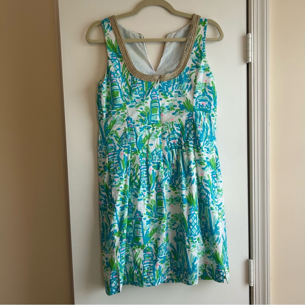 Lilly Pulitzer High Beams Shift Dress Size 8 **Flawed** See last pic - Picture 2 of 5